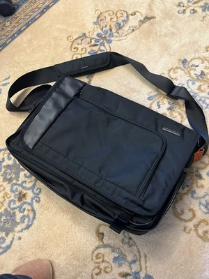 Briggs & Riley Verb Dispatch Messenger Expandable Laptop Bag VB204-4 Blk Pockets - Image 1 of 4