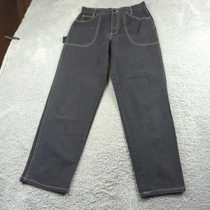 Jeans vintage apparato ragazzo 16R 29x28 nero cuciture a contrasto carpentiere martello passante - Foto 1 di 18