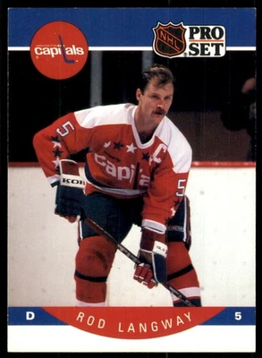 1990-91 Pro Set Rod Langway Washington Capitals #314 - Image 1 of 2