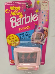 Vintage New On Card 1992 Barbie Magic Moves TV/VCR Wind It Up #7561 - Bild 1 von 17