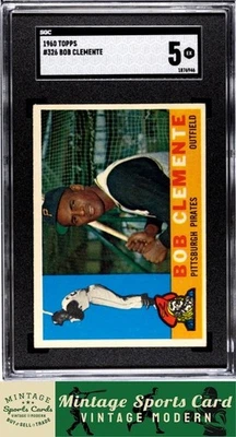 1960 Topps - Bob Clemente - #326 Pittsburgh Pirates SGC 5 Foto 1 de 2