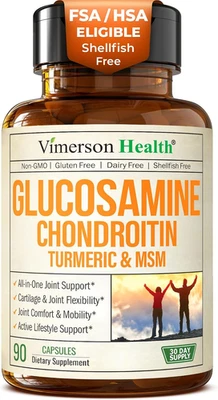 Glucosamina Condroitina MSM - Suplemento de Soporte Articular para Mujeres y Hombres con Gl Foto 1 de 4