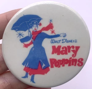 Mary Poppins 1960s Disney Button Pin Vintage Original - Picture 1 of 3