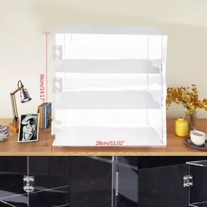 Acrylic 3 Tiers Display Case Shelf Dustproof Showcase Holder Action Figures New - Picture 1 of 10