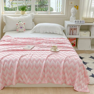 Nature Bamboo Fiber Yarn Dyed Jacquard Towel Quilt Summer Cool Quilt Bed Sheet - Image 1 of 4