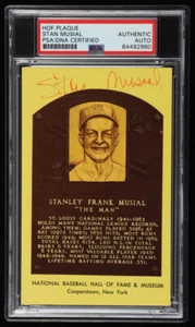 Stan Musial Signed Hall of Fame Plaque Postcard (PSA/DNA) St; Louis Cardinals  - Picture 1 of 4