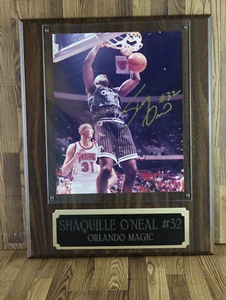 1990 NBA Hoops Photo Shaquille O'Neal #32 Autographed 12''x15'' Plaque - Picture 1 of 11