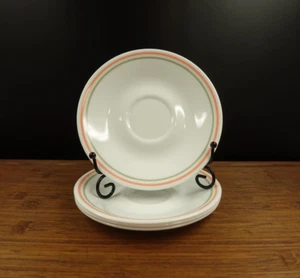 4 Corelle Peach Floral Saucers 6 1/8'' - Picture 1 of 11