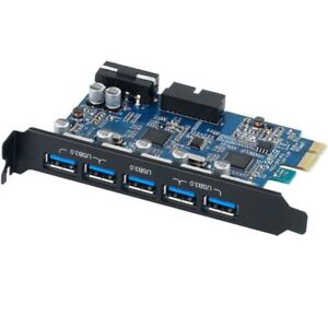 ORICO 5-Port USB 3.0 PCI Express PCI-E Card Expansion Adapter 19 PIN Connector