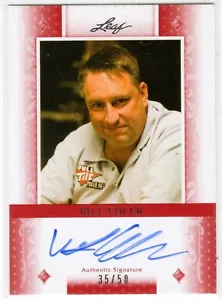 2011 Leaf Poker BILL EDLER Auto RED DIAMOND /50 BA-BE1 - Picture 1 of 2