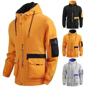 Men Waterproof Jacket Hooded Coat Outwear Lightweight Windbreaker Hoodie US - Picture 1 of 27