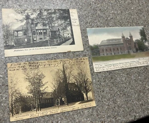 Lot of 3 Vintage Post Card Connecticut 1905-1910 Wesleyan University Middletown - Bild 1 von 8