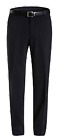 SALE NNT Mens Stretch Wool Blend Flat Front Eight Belt Loops Tapered Pant CATCED