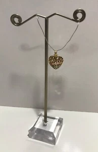 14KT TWO-TONE GOLD MOM HEART PENDANT 1.2 GRAMS - Picture 1 of 12