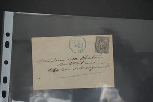L-117 Paris Cachet de départ (60) bleu avec * en levée sur n°77 - Imagen 1 de 2