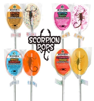 Scorpion Pops | Escorpiones reales encerrados en un lechón de dulces | Los 4 sabores Foto 1 de 4