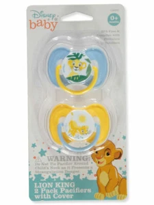 Disney Baby Lion King Simba 2-pack Pacifiers w/cover  NEW NIP  - Picture 1 of 2