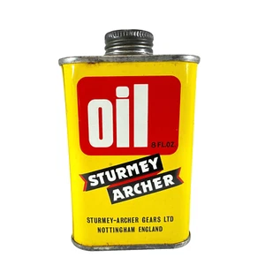 Olio vintage NOS Sturmey Archer Gears LTD 8 fl oz Nottingham Inghilterra completo - Foto 1 di 13