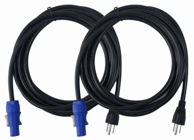2 Pack Audiopipe 12 ft 14 G PowerCon Male Connector to Power Cable X-1014-12P - Image 1 of 4
