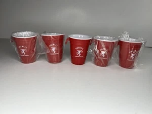 Fireball Whisky Sidecar Shot Glass Red Cup Hard Plastic Party Lot Of 5 New - Picture 1 of 7