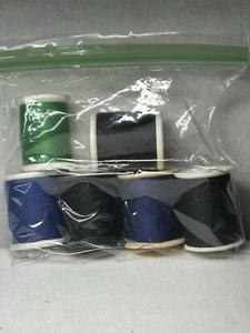 Costura Artesanía Parcial Hilo Poliéster Mezcla 6 Negro Verde Azul De Colección - Imagen 1 de 2