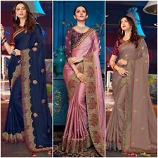 Saree Party Wear Sari Wedding Indian Bollywood Blouse Designer Ethnic Pakistani