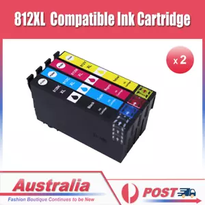 8x 812XL Compatible Ink Cartridges For EPSON WF7310 WF3825 WF4830 WF4835 WF7830 - Picture 1 of 10