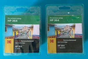 Kodak HP 364 ink Cartridges 1 x Magenta & 1 x Cyan 5ml Each - Free Postage - Afbeelding 1 van 2
