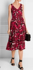 Marc Jacobs 100% Silk Tiered Sleeveless Floral Dress Formal Cocktail Size 2 - Picture 1 of 10