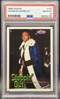 Charles Barkley 1998 Skybox NBA Hoops #157 STEPPIN' OUT PSA 10 Gem Mint  - Image 1 of 2