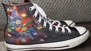 Converse Chuck Taylor Teen Titans Shoes Mens 9.5 Hero Villain Rare High Top - Picture 1 of 9