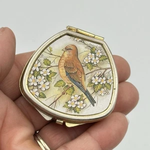 "Caja de tabaco para píldoras baratija Bird vintage mini tapa con bisagras 2""" - Imagen 1 de 5