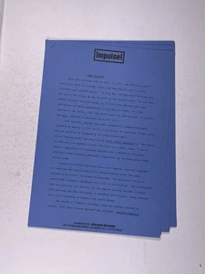John Coltrane Presse Freigabe Original Vintage Biography Circa Late 1960s - Picture 1 of 12