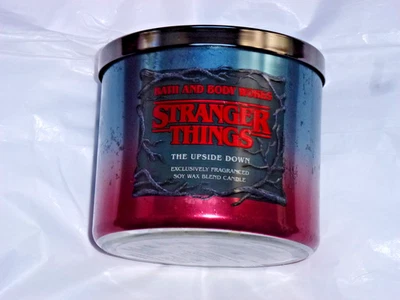 Bath & Body Works  STRANGER THINGS THE UPSIDE DOWN  3 Wick Candle - Netflix -NEW - Image 1 of 4