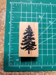 Vintage PSX Rubber Stamp. Pine Tree christmas, Comb ship B12 - Picture 1 of 6