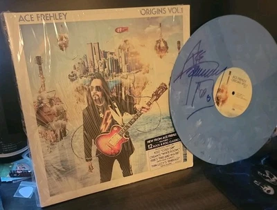 KISS ACE FREHLEY ORGINS VOLUME 1 BLUE VINYL SIGNED 2 RECORD SET - Image 1 of 4