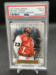 PSA 9 FLEER MICHAEL JORDAN 2007 BOX SEAT-AWARD WINNERS #AW14 - Picture 1 of 2