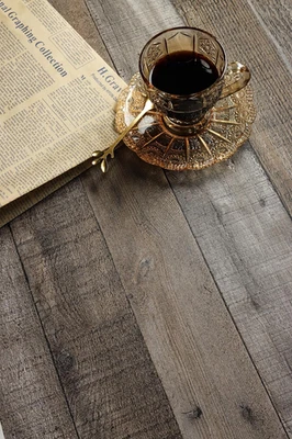 Gray Shiplap Peel and Stick Wallpaper Wood Contact Paper 17.7”x 196.8” Distre... - Image 1 of 4