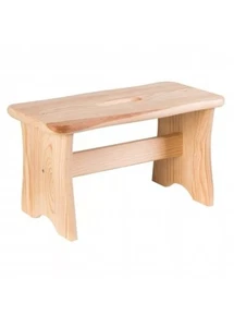 Axentia Hocker Fußbank Kiefernholz 40x22x20 cm Natur 115924 Blumenhocker - Bild 1 von 4