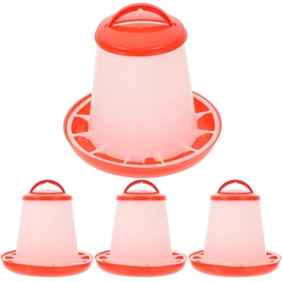  4 Pcs Futterautomat Futtertrog Für Geflügel Futterspender Hühner - Bild 1 von 4
