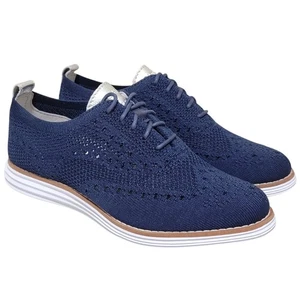 Cole Haan Women Original Grand Stitchlite Oxfords Size US 5.5B Marine Blue Knit - Picture 1 of 6