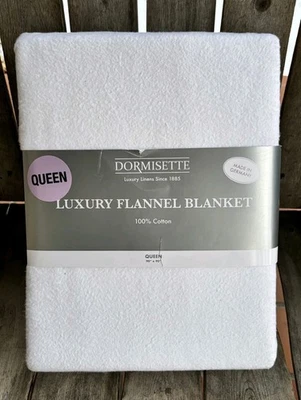 Manta Dormisette Luxury 100% Algodón Franela Talla Reina - Hecha en Alemania BLANCA Foto 1 de 3