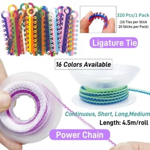 Dental Kieferorthopädische elastische Blattschraube + Powerkette Gummiband zweifarbig - Bild 1 von 39