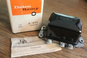 1947 Cadillac: NOS Voltage Regulator GM Delco Remy 1118301 D-601, new in box - Picture 1 of 4