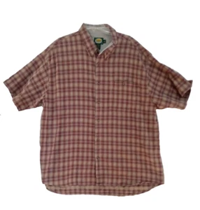 Cabela's Men Size 2XL Check Plaid Button Up Shirt Long Sleeve Pocket - Picture 1 of 16
