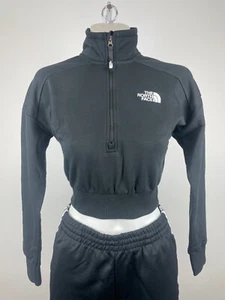 The North Face Womens Cropped 1/4 Zip Fleece / Black / Rrp £65 - Picture 1 of 1