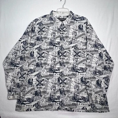 Camisa Pelle Pelle Marc Buchanan XXL AOP Tema Esquí de Montaña Manga Larga Azul Foto 1 de 4
