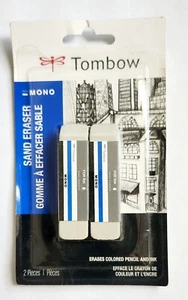 Tombow 67304 Mono Sand Eraser For Ink & Color Pencil Pro Quality 2/pack New 15B2 - Picture 1 of 2