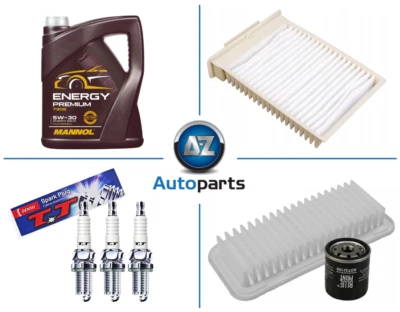 For Peugeot - 107 1.0 2005-2014 Service Kit Filter, Spark Plugs & 5L Mannol Oil - Image 1 of 4