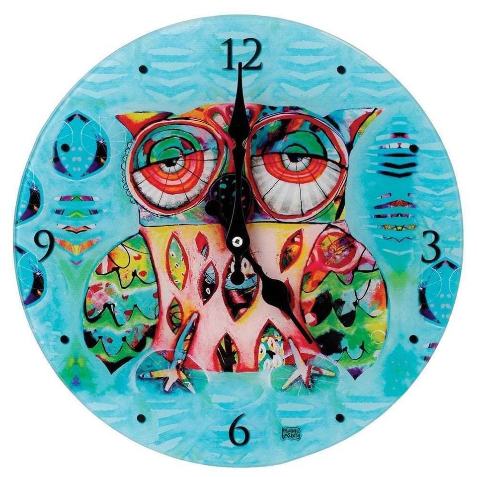 HORLOGE MURALE CHOUETTE EN VERRE COLLECTION ALLEN - Photo 1/1